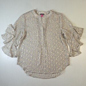 Vince Camuto Pintuck Ruffle Sleeve Blouse